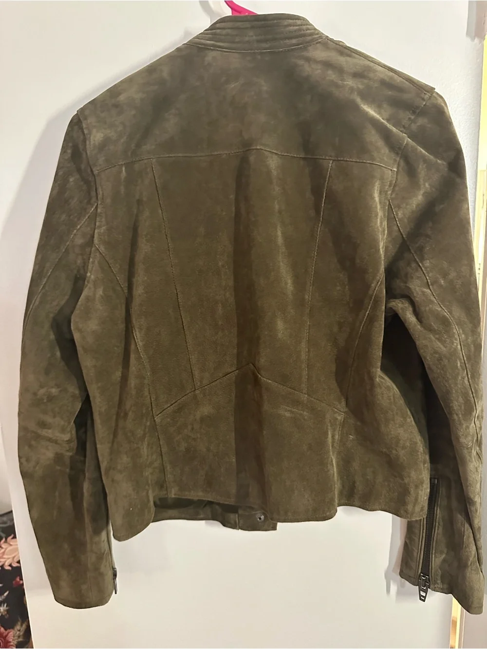 Blank NYC Olive Green Suede Moto Jacket - Picture 6 of 9